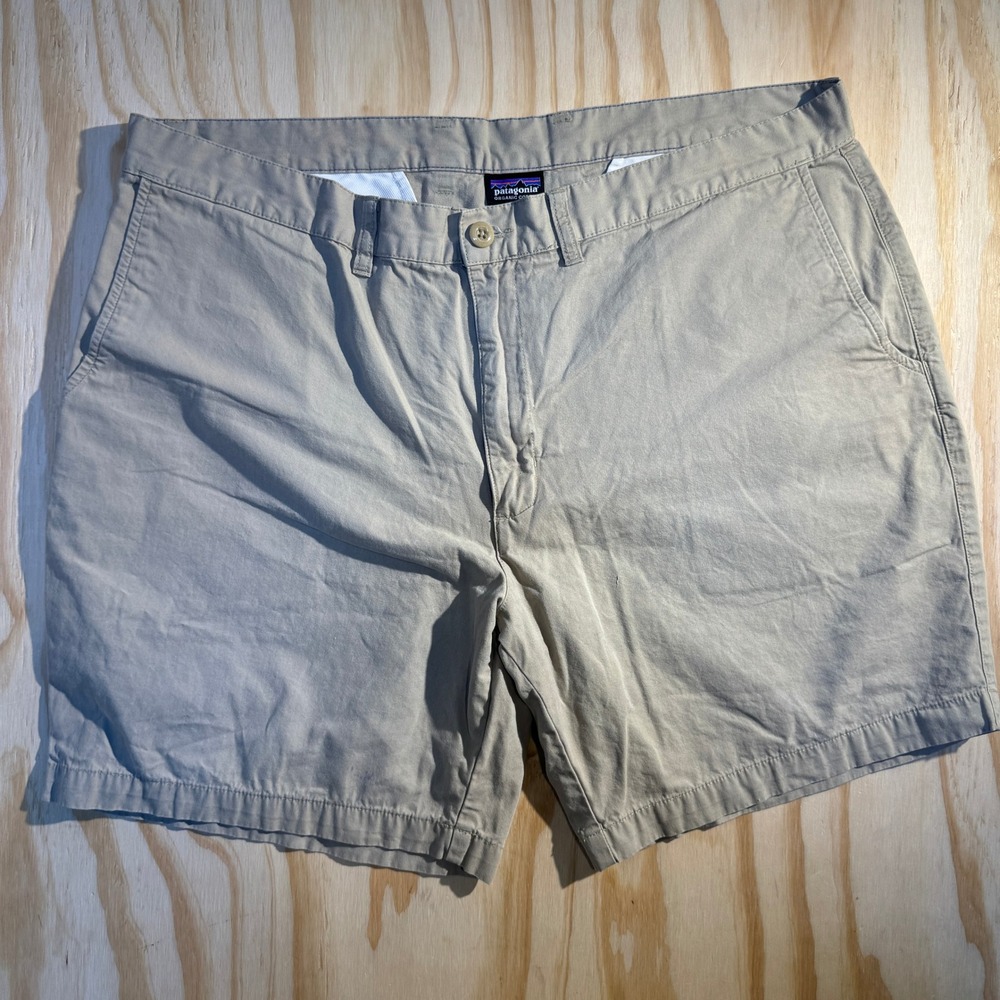 Patagonia Men's All-Wear Organic Cotton Chino Shorts Khaki Beige Size 40